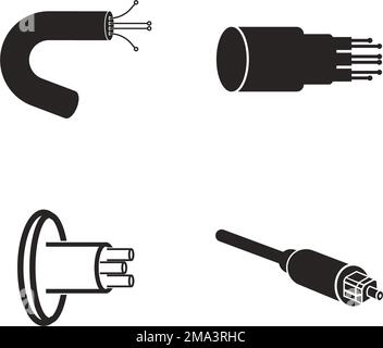 icône de câble à fibre optique. motif de symbole d'illustration vectorielle Illustration de Vecteur