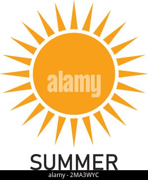 Icône soleil - été. logo illustration vectorielle Illustration de Vecteur