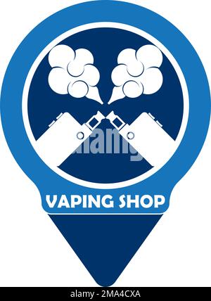 Logo de la boutique Vaping.scénario de modèle d'illustration vectoriel Illustration de Vecteur