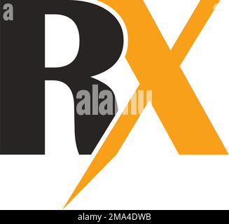 Lettre logo RX. modèle de conception de symbole d'illustration vectorielle. Illustration de Vecteur