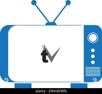 Logo TV. modèle d'illustration vectorielle. Illustration de Vecteur