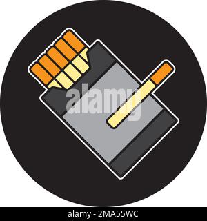 modèle de logo d'illustration de vecteur d'icône de cigarette. Illustration de Vecteur