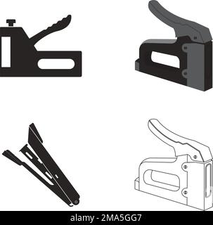 outil d'agrafage icône vecteur illustration symbole conception Illustration de Vecteur