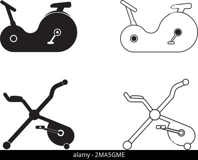 Symbole d'illustration vectorielle d'icône de vélo d'exercice Illustration de Vecteur