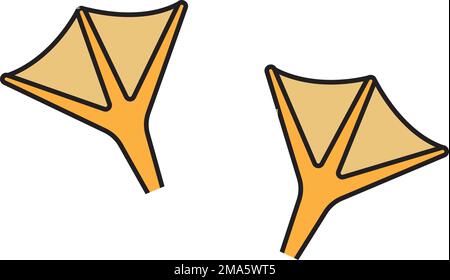 Empreinte animale, Paw de canard, trace d'oie. Modèle d'illustration d'icône de vecteur plat Illustration de Vecteur