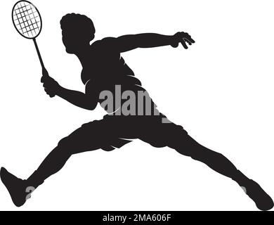 modèle de logo d'illustration vectorielle d'icône de badminton Illustration de Vecteur