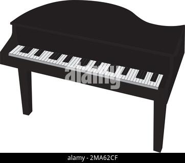 modèle d'illustration vectoriel d'icône de piano Illustration de Vecteur