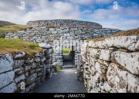 Clickimin Broch, ruines d'une tour ronde fortifiée, 7th & 6th c. AD Lerwick, Shetland Islands, Écosse, Royaume-Uni Banque D'Images