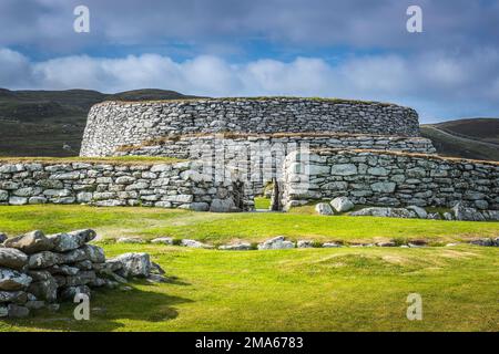 Clickimin Broch, ruines d'une tour ronde fortifiée, 7th & 6th c. AD Lerwick, Shetland Islands, Écosse, Royaume-Uni Banque D'Images