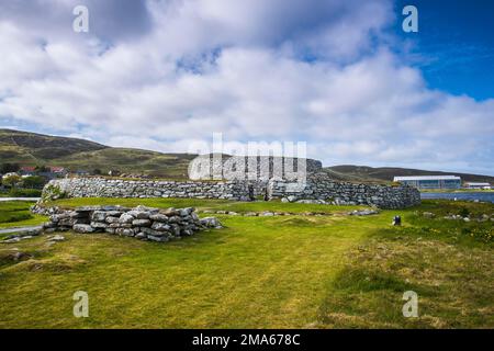 Clickimin Broch, ruines d'une tour ronde fortifiée, 7th & 6th c. AD Lerwick, Shetland Islands, Écosse, Royaume-Uni Banque D'Images