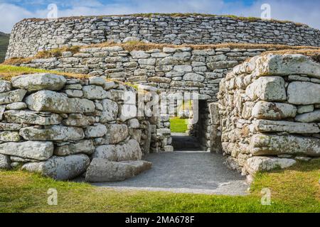 Clickimin Broch, ruines d'une tour ronde fortifiée, 7th & 6th c. AD Lerwick, Shetland Islands, Écosse, Royaume-Uni Banque D'Images