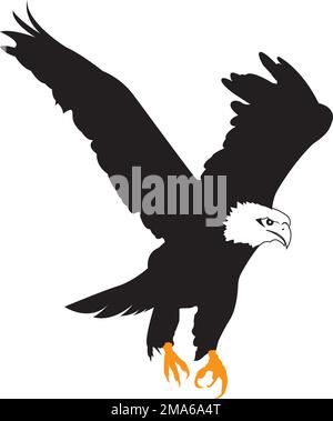 Motif logo de modèle d'illustration vectorielle d'icône Eagle Illustration de Vecteur