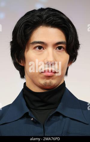 Kento Kaku a fait une apparition surprise lors de la sortie du film d'animation Kin no Kuni Mizu no Kuni' sur 18 janvier 2023, à Tokyo, au Japon. Credit: AFLO/Alay Live News Banque D'Images