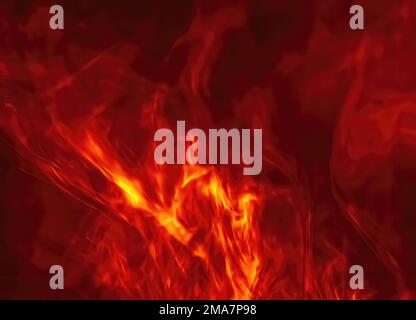 Arrière-plan abstrait de fumée. Faisceau lumineux éclairé par fumée. Image en rouge Banque D'Images