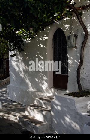 Grèce, Dodécanèse, Rhodes Island Platanias village traditionnel Banque D'Images