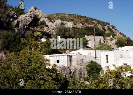 Grèce, Dodécanèse, Rhodes Island Platanias village traditionnel Banque D'Images