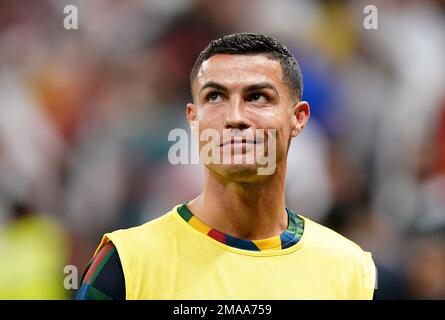 Photo du dossier datée du 06-12-2022 de Cristiano Ronaldo, au Portugal. Un match d’exposition mettant en vedette Cristiano Ronaldo et Lionel Messi en Arabie saoudite est la preuve que la stratégie sportive du pays est encore à plein régime, selon le groupe de défense des droits de l’homme Amnesty International. Date de publication : jeudi 19 janvier 2023. Banque D'Images