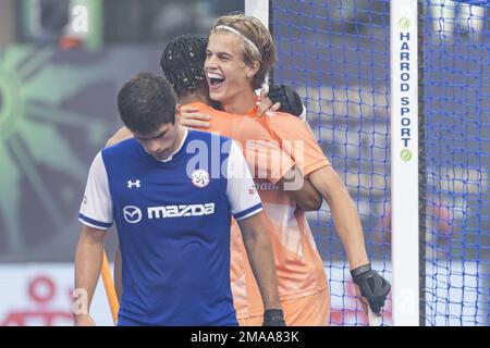 BHUBANESWAR - Justen Blok (NED) a participé au match pays-Bas contre le Chili à la coupe du monde de hockey en Inde. AP WILLEM VERNES Banque D'Images