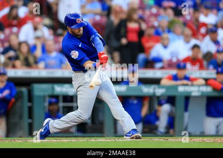 Chicago Cubs' David Bote flies out during the sixth inning of a baseball  game against the Miami Marlins, Sunday, Aug. 15, 2021, in Miami. (AP  Photo/Lynne Sladky Stock Photo - Alamy