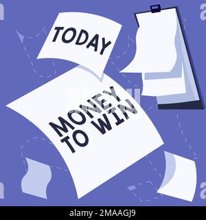 Signature d'argent à la main pour gagner. Approche commerciale le calcul des revenus va être obtenu faire quelque chose Banque D'Images