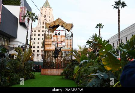 HOLLYWOOD, CA - 18 JANVIER : ambiance à la première à Los Angeles de Prime Video's 'Hotgun Wedding' au TCL Chinese Theatre sur 18 janvier 2023 à Ho Banque D'Images