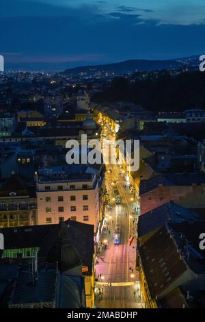 26.05.2016, Croatie, Zagreb, Zagreb - vue d'ensemble de la partie du centre-ville avec la célèbre rue commerçante Ilica. 00A160526D293CAROEX.JPG [RÉF. DU MODÈLE Banque D'Images