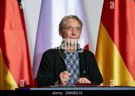 25.11.2022, Allemagne, Berlin, Berlin - le Premier ministre français Elisabeth a signé la déclaration commune sur la solidarité énergétique entre la France et Germ Banque D'Images