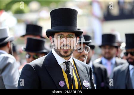 15.06.2022, Grande-Bretagne, Windsor, Ascot - Cheikh Khalid bin Hamad al Khalifa, membre de la Chambre royale de Bahreïn. 00S220615D426CAROEX.JPG [MODÈLE R Banque D'Images