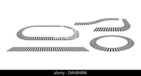 Voies ferrées. Voie ferrée. Rails et traverses. Illustration du stock vectoriel. Illustration de Vecteur