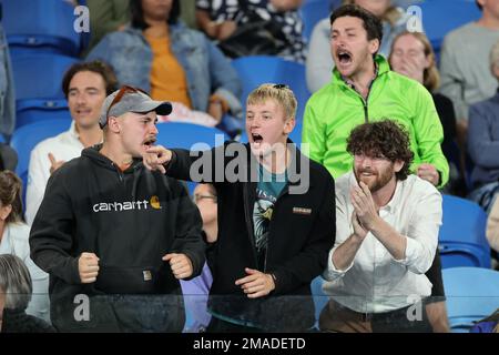 Melbourne, Australie. 20th janvier 2023. Les fans ont pu assister au match de 2 19 entre Andy Murray, de Grande-Bretagne, et Thanasi Kokkinakis, d'Australie, le 4 janvier 2023, au Australian Open tennis 2023, à Margaret court Arena, Melbourne, en Australie. Photo de Peter Dovgan. Utilisation éditoriale uniquement, licence requise pour une utilisation commerciale. Aucune utilisation dans les Paris, les jeux ou les publications d'un seul club/ligue/joueur. Crédit : UK Sports pics Ltd/Alay Live News Banque D'Images