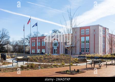 PINEVILLE, NC, USA-15 JANVIER 2023 : bâtiment du département de police de Pineville. Banque D'Images