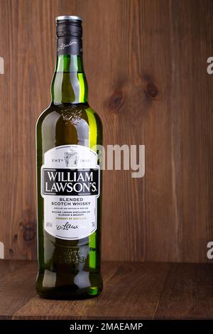 CHISINAU, MOLDOVA - 05 février 2016: William Lawson's, Scotch Whisky blended, Écosse Banque D'Images