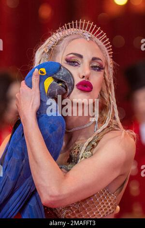 Monaco. 19th janvier 2023. PAS DE TABLOÏDES: Atmosphère pendant la photocall du Festival International du Cirque 45th, sur 19 janvier 2023 à Monte-Carlo, Monaco. Photo par Olivier Anrigo/Pool/ABACAPRESS.COM crédit: Abaca Press/Alay Live News Banque D'Images