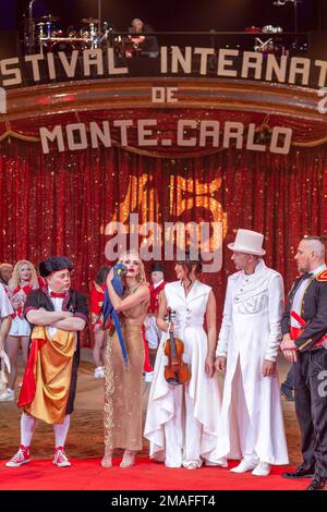 Monaco. 19th janvier 2023. PAS DE TABLOÏDES: Atmosphère pendant la photocall du Festival International du Cirque 45th, sur 19 janvier 2023 à Monte-Carlo, Monaco. Photo par Olivier Anrigo/Pool/ABACAPRESS.COM crédit: Abaca Press/Alay Live News Banque D'Images