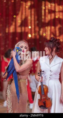 Monaco. 19th janvier 2023. PAS DE TABLOÏDES: Atmosphère pendant la photocall du Festival International du Cirque 45th, sur 19 janvier 2023 à Monte-Carlo, Monaco. Photo par Olivier Anrigo/Pool/ABACAPRESS.COM crédit: Abaca Press/Alay Live News Banque D'Images