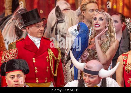 Monaco. 19th janvier 2023. PAS DE TABLOÏDES: Atmosphère pendant la photocall du Festival International du Cirque 45th, sur 19 janvier 2023 à Monte-Carlo, Monaco. Photo par Olivier Anrigo/Pool/ABACAPRESS.COM crédit: Abaca Press/Alay Live News Banque D'Images