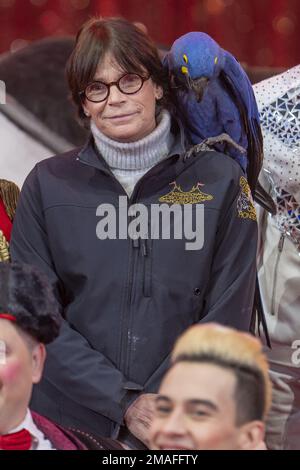 Monaco. 19th janvier 2023. PAS DE TABLOÏDES: La princesse Stéphanie de Monaco assiste au photocall du Festival International du Cirque de 45th, sur 19 janvier 2023 à Monte-Carlo, Monaco. Photo par Olivier Anrigo/Pool/ABACAPRESS.COM crédit: Abaca Press/Alay Live News Banque D'Images