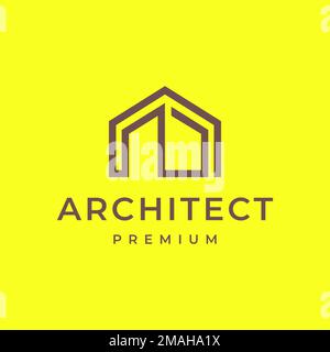 maison maison architecture minimaliste structure moderne futur logo design vecteur icône modèle d'illustration Illustration de Vecteur