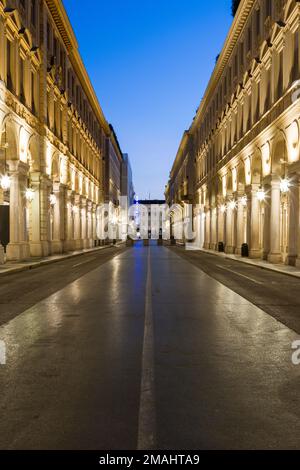 Portiques de via Roma, Turin, Italie Banque D'Images