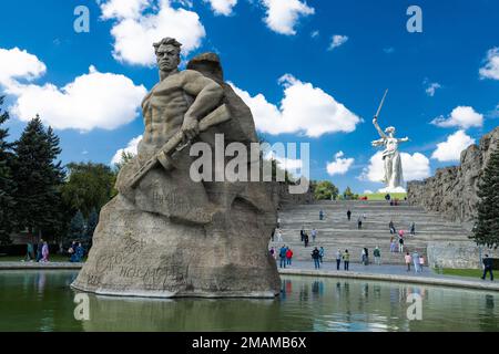 Monument à la mort à Mamaev Kurgan, Volgograd, Russie Banque D'Images