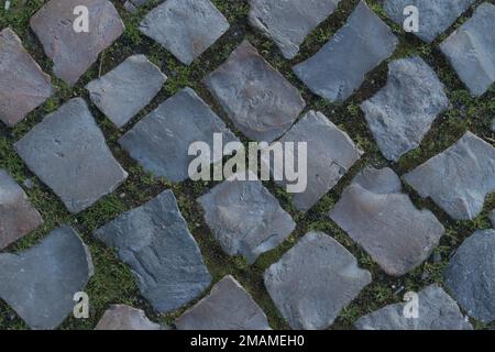 La texture du sol rocailleux est de grandes pierres. Un fond de rochers. Banque D'Images