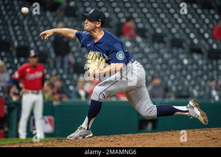 Seattle Mariners relief pitcher Matthew Festa (67) pithes in the bottom of  the seventh inning of the MLB game between the Houston Astros and the Seatt  Stock Photo - Alamy