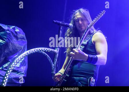 RIGA, LETTONIE. 19th janvier 2023. Concert du groupe néerlandais EPICA à l'Arena Riga. Credit: Gints Ivuskans/Alamy Live News Banque D'Images