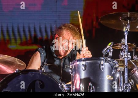 RIGA, LETTONIE. 19th janvier 2023. Concert du groupe finlandais Apocalyptica à l'Arena Riga. Credit: Gints Ivuskans/Alamy Live News Banque D'Images