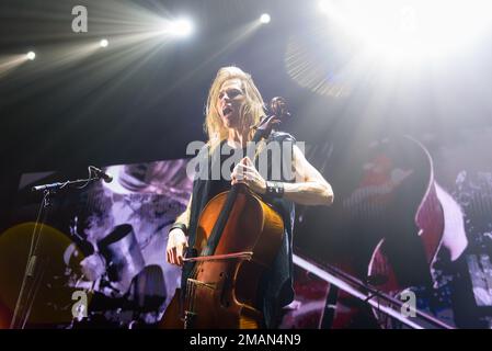 RIGA, LETTONIE. 19th janvier 2023. Concert du groupe finlandais Apocalyptica à l'Arena Riga. Credit: Gints Ivuskans/Alamy Live News Banque D'Images