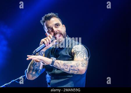 RIGA, LETTONIE. 19th janvier 2023. Concert du groupe finlandais Apocalyptica à l'Arena Riga. Credit: Gints Ivuskans/Alamy Live News Banque D'Images