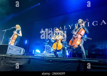 RIGA, LETTONIE. 19th janvier 2023. Concert du groupe finlandais Apocalyptica à l'Arena Riga. Credit: Gints Ivuskans/Alamy Live News Banque D'Images