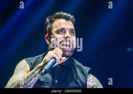 RIGA, LETTONIE. 19th janvier 2023. Concert du groupe finlandais Apocalyptica à l'Arena Riga. Credit: Gints Ivuskans/Alamy Live News Banque D'Images