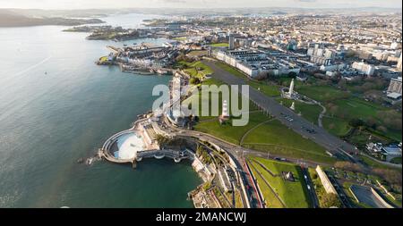 Plymouth est une ville portuaire et une autorité unitaire dans le sud-ouest de l'Angleterre. Il est situé sur la côte sud de Devon Banque D'Images