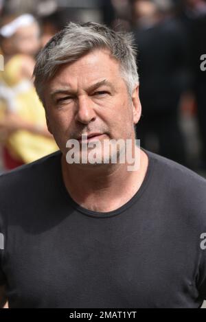 Alec Baldwin visite 'Late Show with David Letterman' - 20 mai 2015 au Ed Sullivan Theatre sur 20 mai 2015 à New York. Banque D'Images